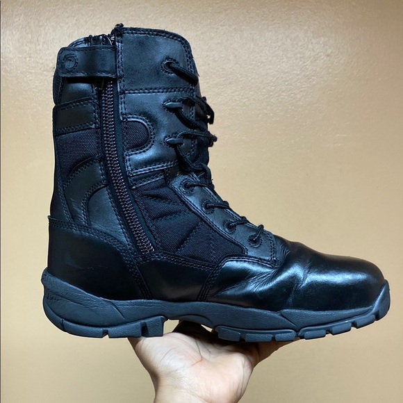 Rockport Vibram Black Tactical Genuine Leather Combat Boots - Picture 10 of 17